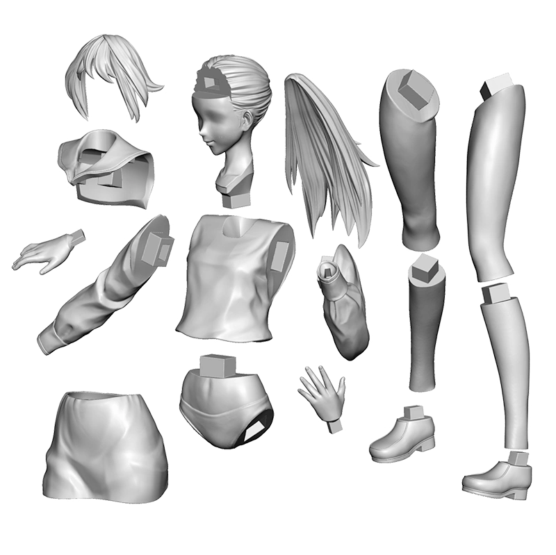 分割フィギュアの３Dスキャン事例